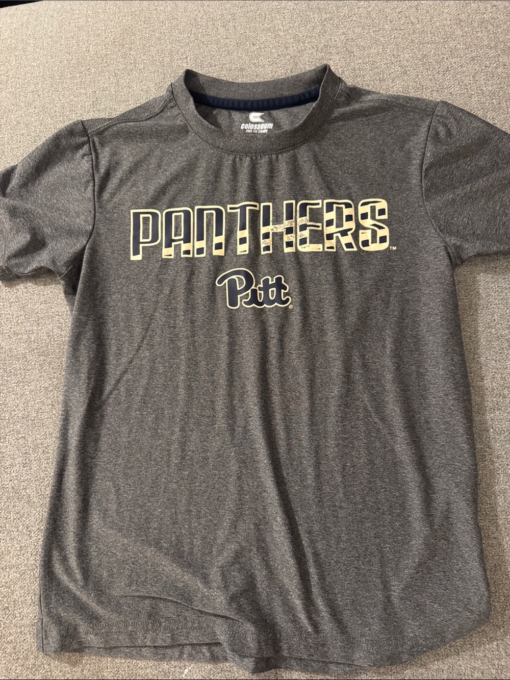5/$15- Colosseum Boys Pitt Panthers Gray Graphic Tee